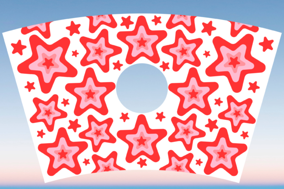 Aesthetic Stars Starbucks Cup Wrap SVG: Graphics & Print Templates