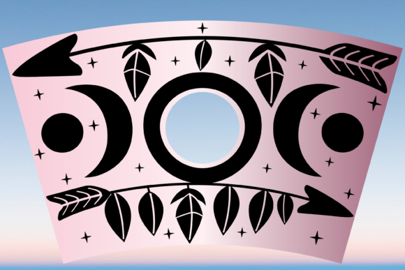 Boho Moon Feather Arrow Graphics & Print Templates