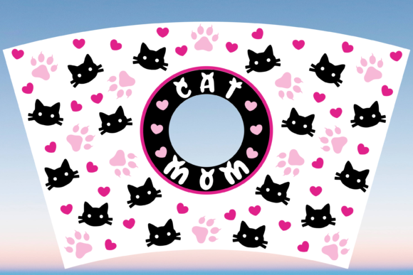 Cat Mom Mama SVG: Graphics for Print Templates
