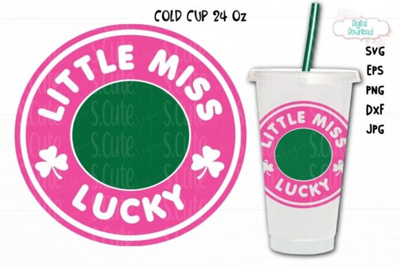 Cold Cup 24 Oz, Little Miss Lucky SVG Graphics