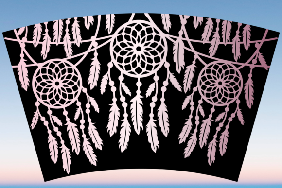 Dreamcatcher Boho Cup Wrap Svg: Graphics & Print Templates