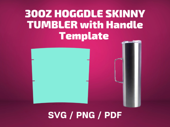 HOGGDLE 30 Oz SKINNY Tumbler Template: Print Graphics