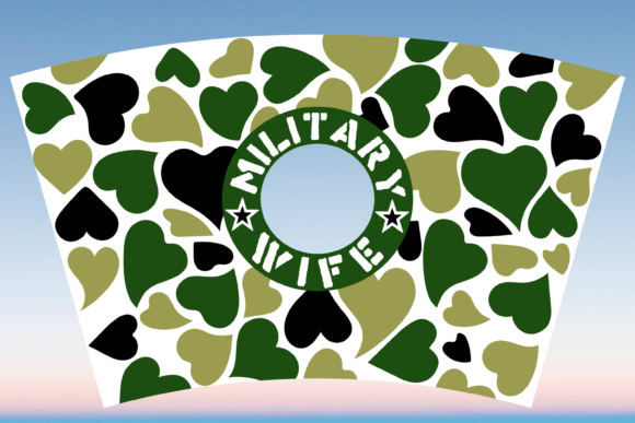 Military Army Wife Starbucks Wrap SVG: Graphics & Print Templates