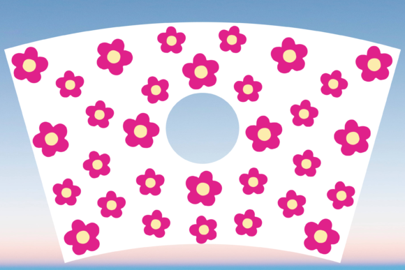 Pink Flower Daisy Starbucks Cup Wrap SVG Graphics Review