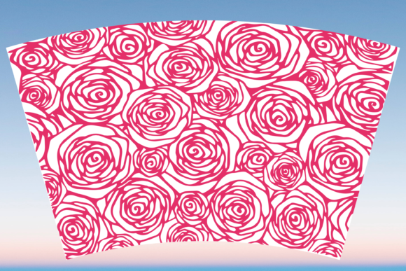 Roses Flower 24oz Starbucks Cup Wrap SVG: Graphics & Print Templates