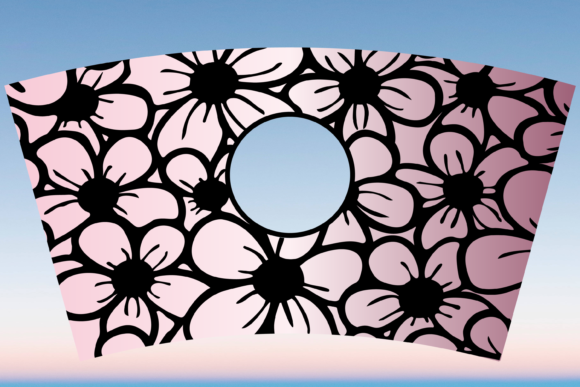 Spring Flower Starbucks Hot Cup Wrap SVG: Graphics & Print Templates