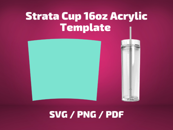 Tumbler Template 16oz Strata Cup Acrylic: Graphics & Print Templates