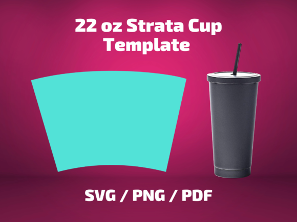Tumbler Template 22 Oz Strata Cup: Graphics & Print Templates