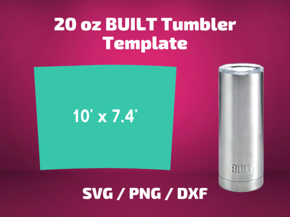 Tumbler Template BUILT 20 Oz Straight Graphics