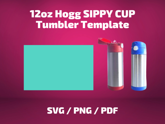 Tumbler Template Hogg 12 Oz SIPPY CUPS: Graphics & Print Templates
