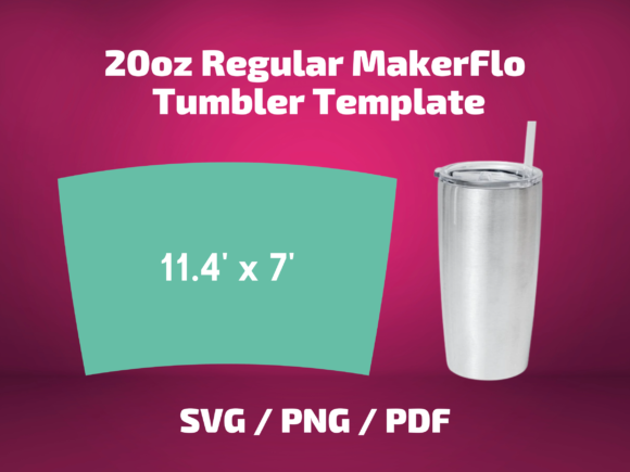 Tumbler Template Makerflo 20 Oz: Graphics & Print Templates