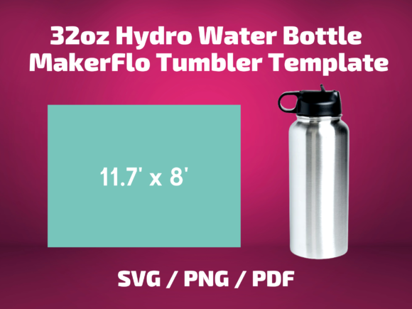 Tumbler Template Makerflo 32 Oz Hydro: Graphics & Print Templates