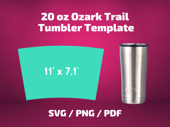 Tumbler Template Ozark 20 Oz: Graphics & Print Templates