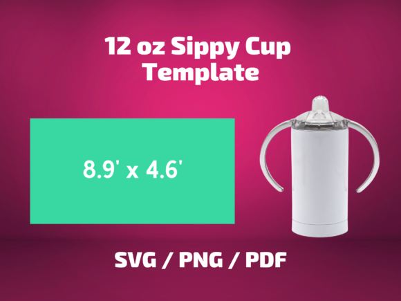 Tumbler Template Sippy Cup 12 Oz Print & Graphics