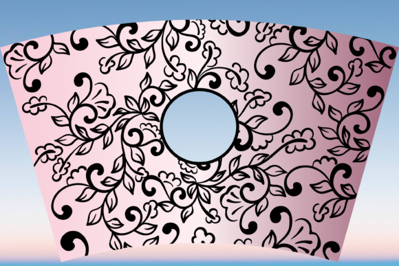 Vintage Floral Starbucks Cup Wrap Svg In Embroidery Projects