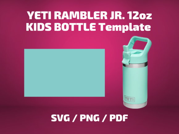 YETI RAMBLER 12 OZ Kids Bottle Template for Print & Graphics